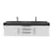 Castello Usa Thames 60-inch White Vanity Set with Black Top and Chrome Handles CB-MC-60W-CHR-20146-BL - alternate 1